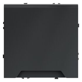 Розетка с заземлением, защитными шторками и крышкой S70 (графит) / Voltum VLS040307