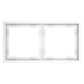 Рамка пластиковая на 2 поста S70 (белый матовый) / Voltum VLS100202