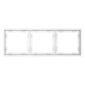 Рамка пластиковая на 3 поста S70 (белый матовый) / Voltum VLS100302