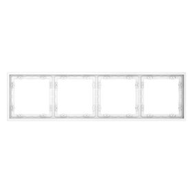 Рамка пластиковая на 4 поста S70 (белый матовый) / Voltum VLS100402