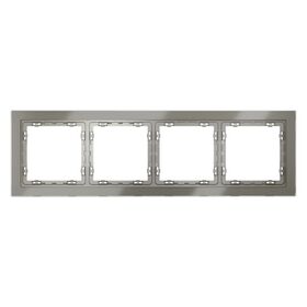 Рамка стеклянная на 4 поста S70 (шелк, стекло) / Voltum VLS110404