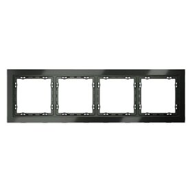 Рамка стеклянная на 4 поста S70 (титан, стекло) / Voltum VLS110406