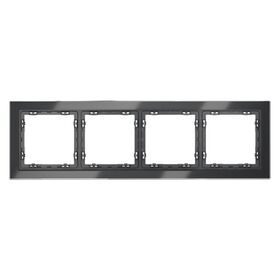 Рамка стеклянная на 4 поста S70 (графит, стекло) / Voltum VLS110407