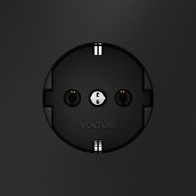 Розетка с заземлением S70 (черный матовый) / Voltum VLS040108