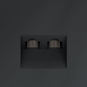 Розетка компьютерная двойная RJ45+RJ45 кат.6 S70 (графит) / Voltum VLS060207