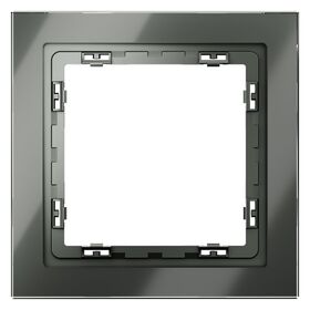 Рамка стеклянная на 1 пост S70 (титан, стекло) / Voltum VLS110106