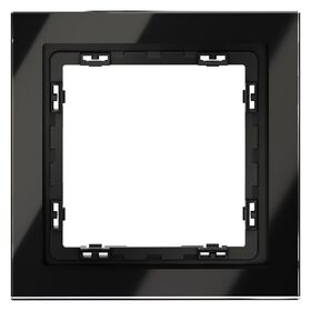 Рамка стеклянная на 1 пост S70 (черный,стекло) / Voltum VLS110108