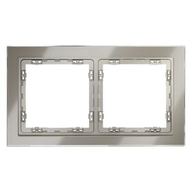 Рамка стеклянная на 2 поста S70 (шелк, стекло) / Voltum VLS110204