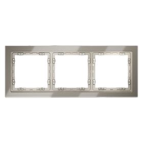 Рамка стеклянная на 3 поста S70 (шелк, стекло) / Voltum VLS110304