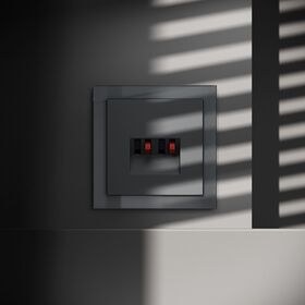 Розетка акустическая 4-местная S70 (графит) / Voltum VLS060307