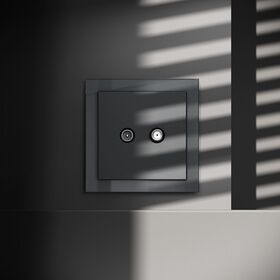 Розетка телевизионная оконечная TV+SAT S70 (графит) / Voltum VLS060407