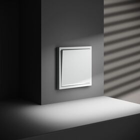 Выключатель одноклавишный с подсветкой S70 (белый матовый) / Voltum VLS010202