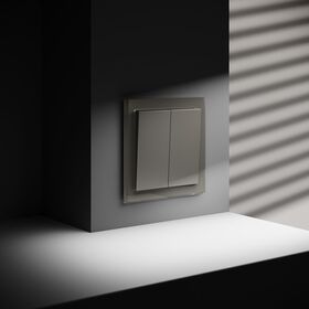 Проходной переключатель двухклавишный S70 (шелк) / Voltum VLS020304