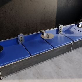 Рамка стеклянная на 3 поста S70 (титан, стекло) / Voltum VLS110306