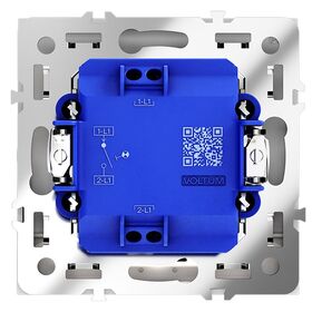 Выключатель одноклавишный с подсветкой S70 (белый матовый) / Voltum VLS010202