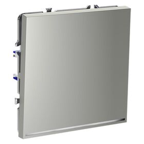 Проходной переключатель одноклавишный с подсветкой S70 (сталь) / Voltum VLS010405