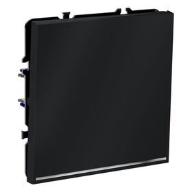 Проходной переключатель одноклавишный с подсветкой S70 (графит) / Voltum VLS010407