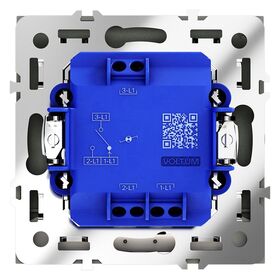 Проходной переключатель одноклавишный с подсветкой S70 (графит) / Voltum VLS010407