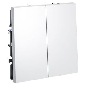 Выключатель двухклавишный S70 (белый матовый) / Voltum VLS020102