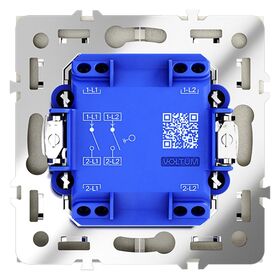 Выключатель двухклавишный S70 (сталь) / Voltum VLS020105
