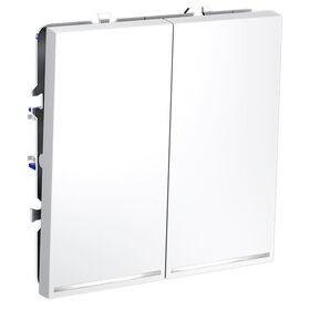 Выключатель двухклавишный с подсветкой S70 (белый матовый) / Voltum VLS020202