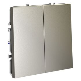 Проходной переключатель двухклавишный S70 (шелк) / Voltum VLS020304