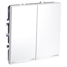 Проходной переключатель двухклавишный с подсветкой S70 (белый матовый) / Voltum VLS020402