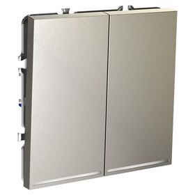 Проходной переключатель двухклавишный с подсветкой S70 (шелк) / Voltum VLS020404