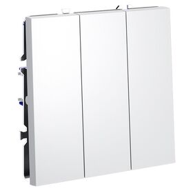 Выключатель трехклавишный S70 (белый матовый) / Voltum VLS030102