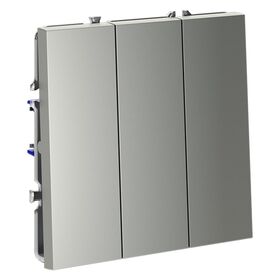 Выключатель трехклавишный S70 (сталь) / Voltum VLS030105