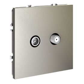 Розетка телевизионная оконечная TV+SAT S70 (шелк) / Voltum VLS060404