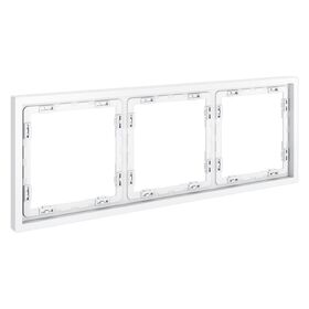 Рамка пластиковая на 3 поста S70 (белый матовый) / Voltum VLS100302