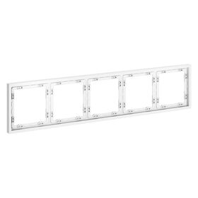 Рамка пластиковая на 5 постов S70 (белый матовый) / Voltum VLS100502