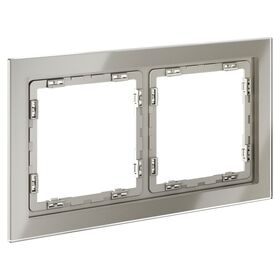 Рамка стеклянная на 2 поста S70 (шелк, стекло) / Voltum VLS110204