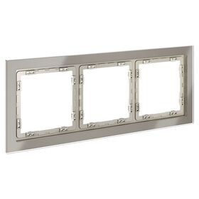 Рамка стеклянная на 3 поста S70 (шелк, стекло) / Voltum VLS110304