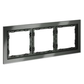 Рамка стеклянная на 3 поста S70 (титан, стекло) / Voltum VLS110306