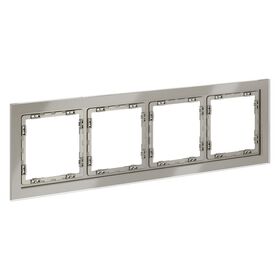 Рамка стеклянная на 4 поста S70 (шелк, стекло) / Voltum VLS110404