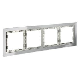 Рамка стеклянная на 4 поста S70 (сталь, стекло) / Voltum VLS110405