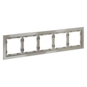 Рамка стеклянная на 5 постов S70 (шелк, стекло) / Voltum VLS110504