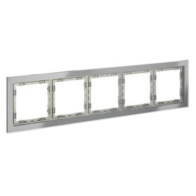 Рамка стеклянная на 5 постов S70 (сталь, стекло) / Voltum VLS110505