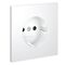Накладка для розетки с заземлением и защитными шторками S70 (белый матовый) / Voltum VLS000702