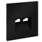 Накладка для розетки компьютерной двойной RJ45+RJ45 кат.6 S70 (черный матовый) / Voltum VLS001408