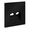 Накладка для розетки TV+RJ45 кат. 6 S70 (черный матовый) / Voltum VLS002708