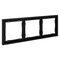 Рамка пластиковая на 3 поста S70 (черный матовый) / Voltum VLS100308