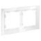 Рамка стеклянная на 2 поста S70 (белый, стекло) / Voltum VLS110201