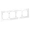 Рамка стеклянная на 4 поста S70 (белый, стекло) / Voltum VLS110401