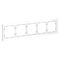 Рамка стеклянная на 5 постов S70 (белый,матовый,стекло) / Voltum VLS110502