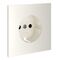 Накладка для розетки с заземлением и защитными шторками S70 (хлопок) / Voltum VLS000713