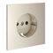Накладка для розетки с заземлением и защитными шторками S70 (кашемир) / Voltum VLS000703
