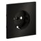 Накладка для розетки с заземлением S70 Metal (антрацит) / Voltum VLSM000612
